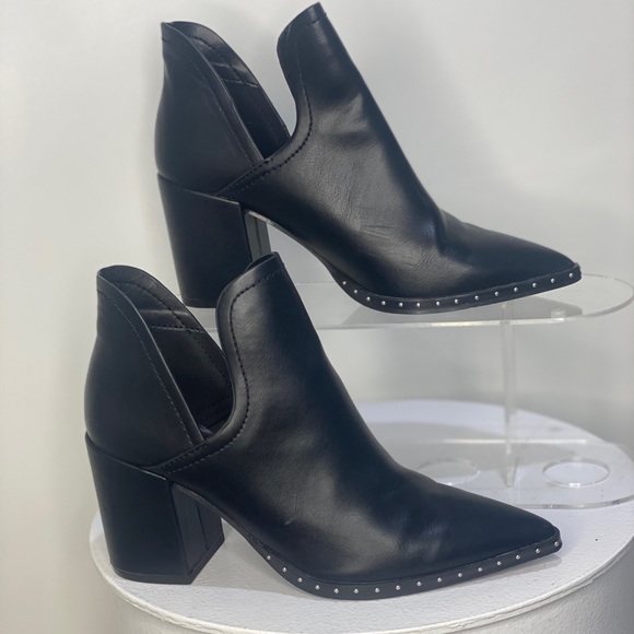 Black Leather Booties - Picture 2 of 3